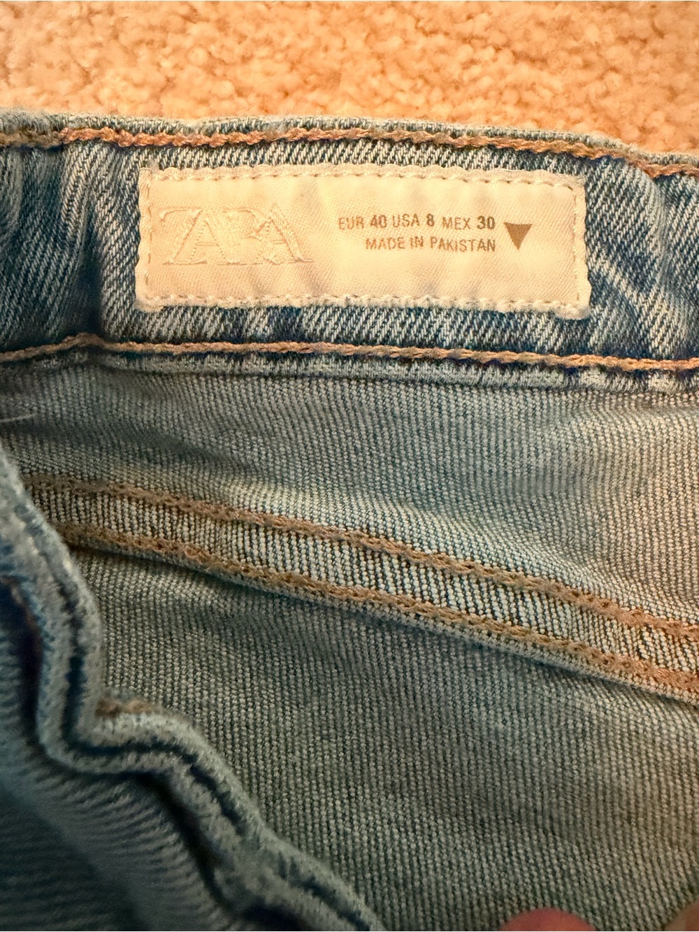 Zara Light Blue Wide-Leg Jeans - Picture 3 of 5